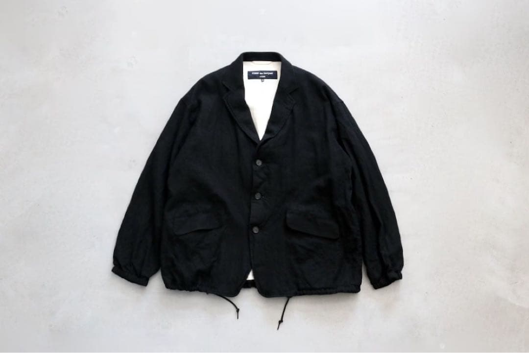 コム デ ギャルソン・オム 25AW ウールサージ製品縮絨ジャケット タグ付き