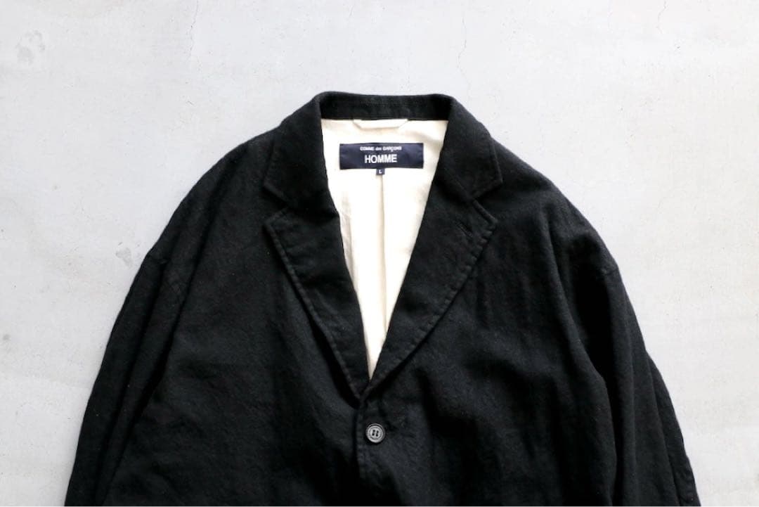 コム デ ギャルソン・オム 25AW ウールサージ製品縮絨ジャケット タグ付き
