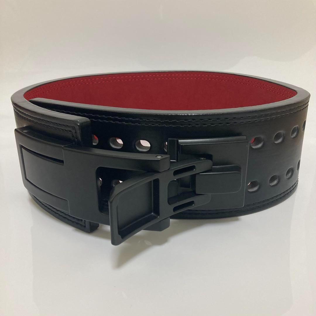 パワーベルト 本革ベルト レバーアクション 筋トレ ワンタッチ可変式 Mサイズ