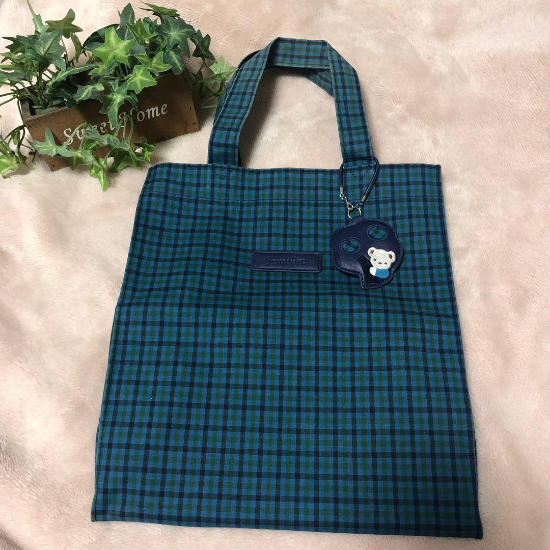 即日発送★ファミリア 定番 トートバッグ ハンドバッグ チャーム付き