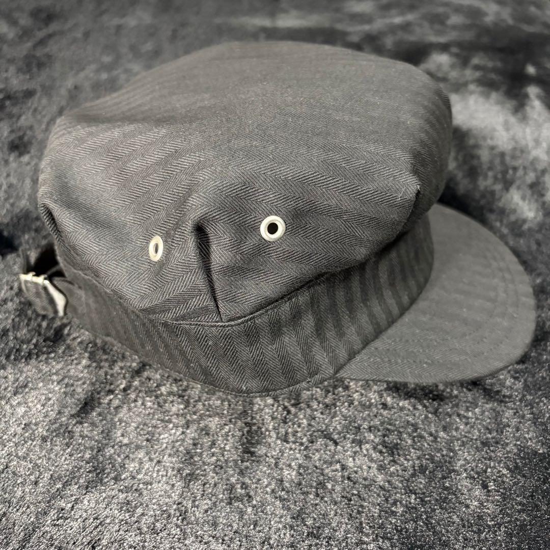 COMME des GARÇONS HOMME ストライプキャスケット BLK