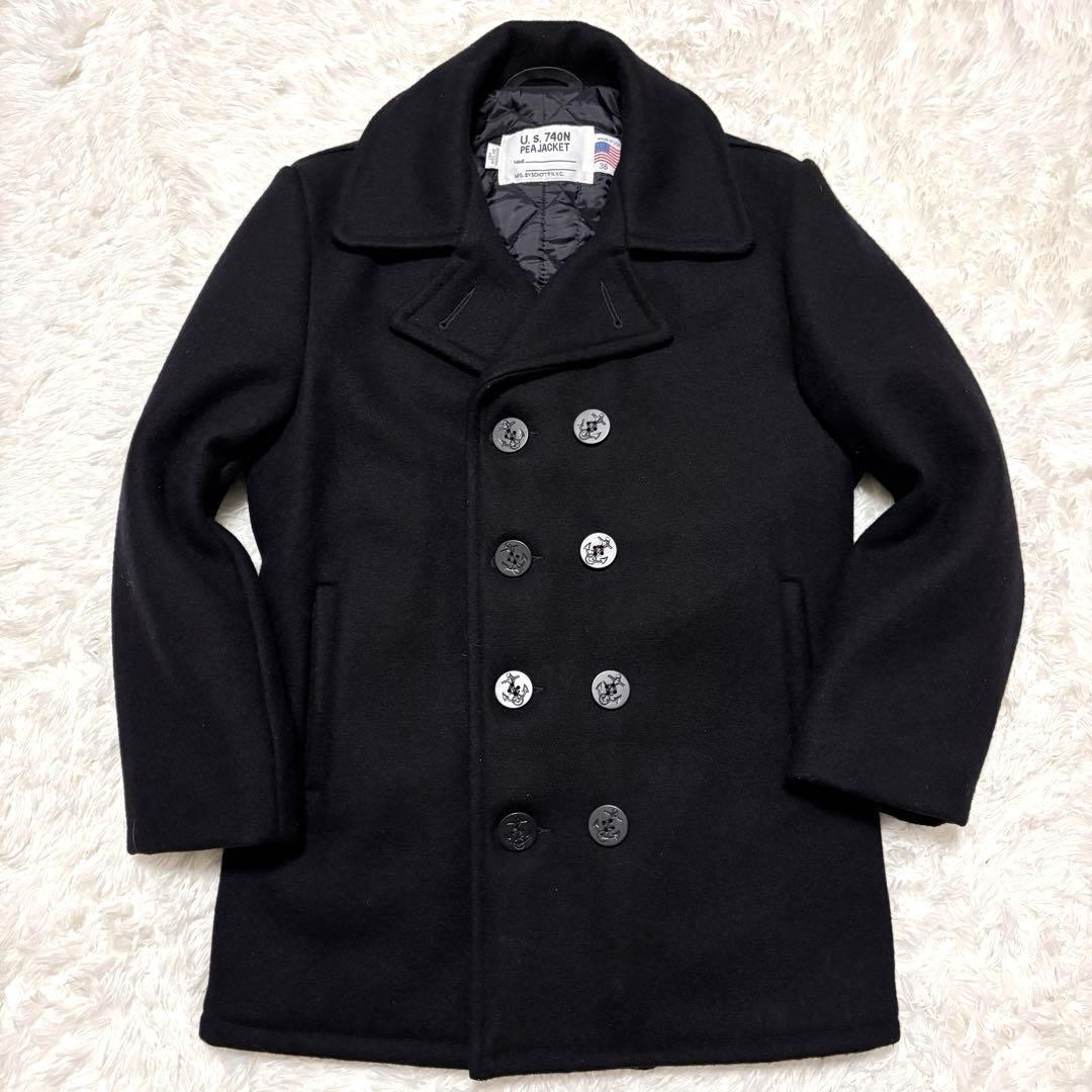 ✨美品✨ Schott　ウール　ピーコート　キルティング　USA製　36