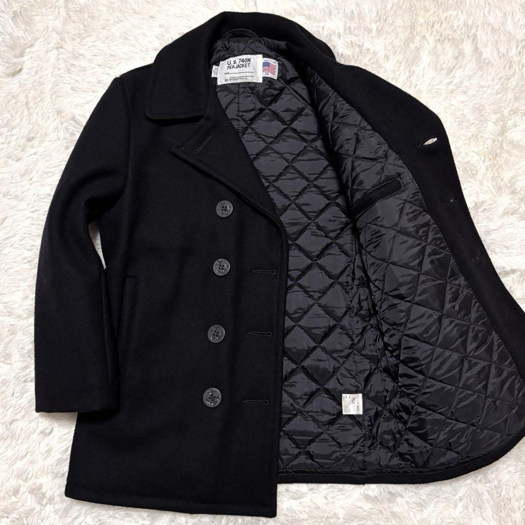 ✨美品✨ Schott　ウール　ピーコート　キルティング　USA製　36