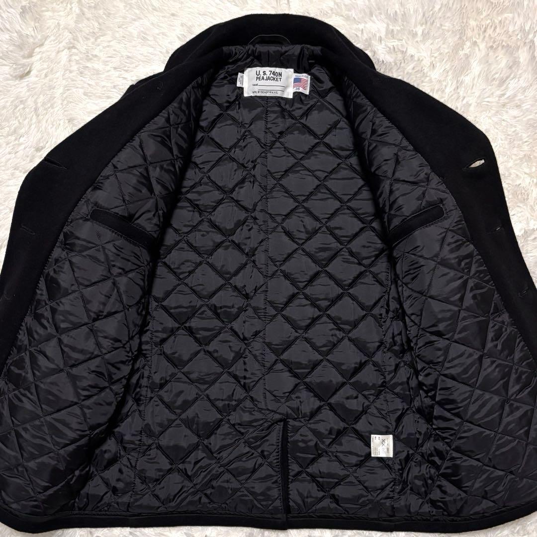 ✨美品✨ Schott　ウール　ピーコート　キルティング　USA製　36