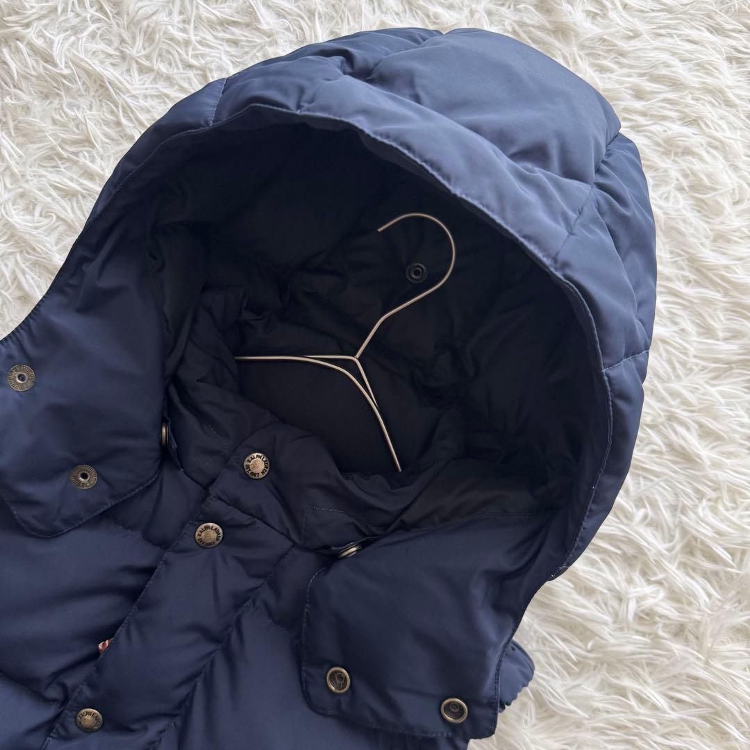 【ポロラルフローレン】 ダウンベスト ポニー フード ジップアップ M 紺