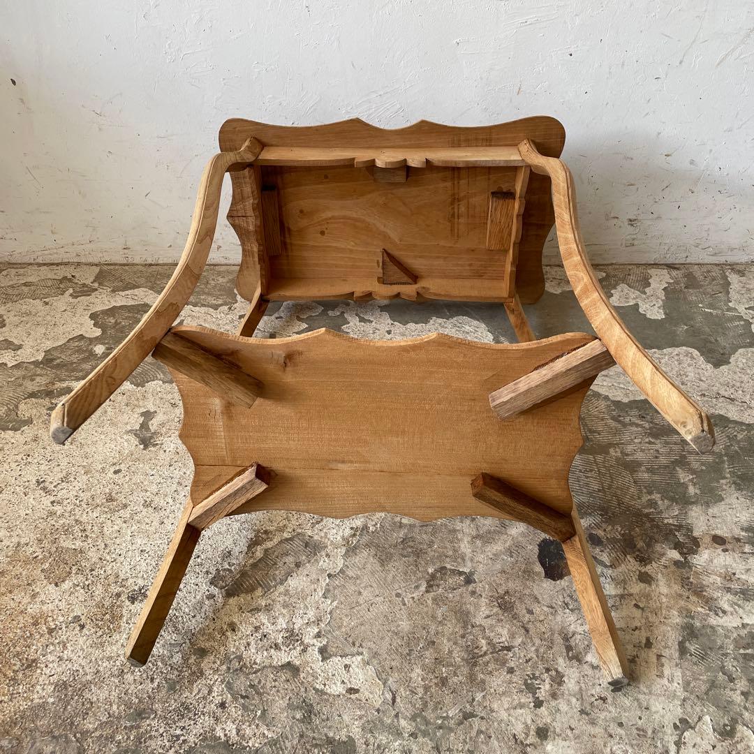 M'sビンテージ　サイドテーブル　フラワースタンド　花台　剥離