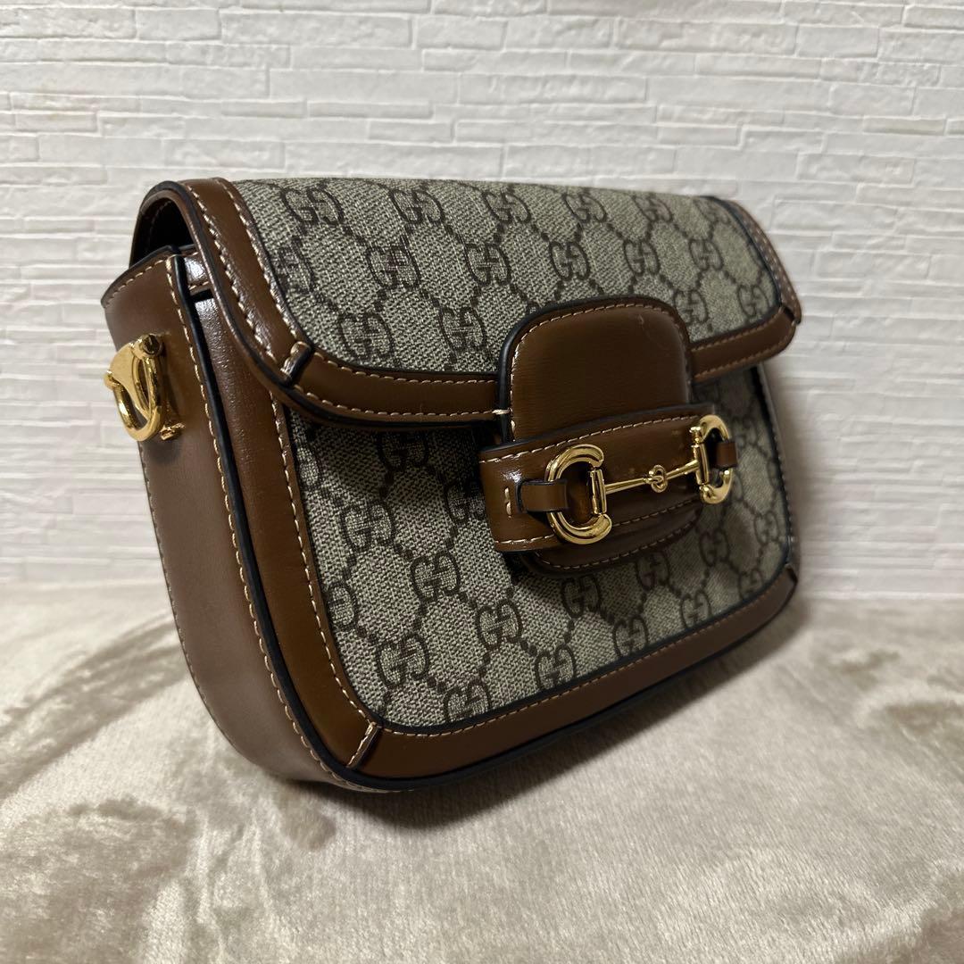 GUCCI GGパターン ショルダーバッグ ベージュ/ブラウン