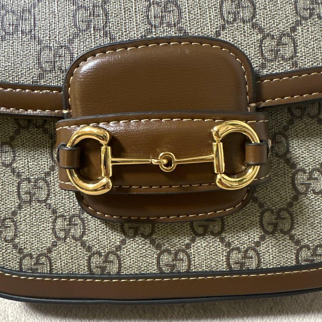 GUCCI GGパターン ショルダーバッグ ベージュ/ブラウン