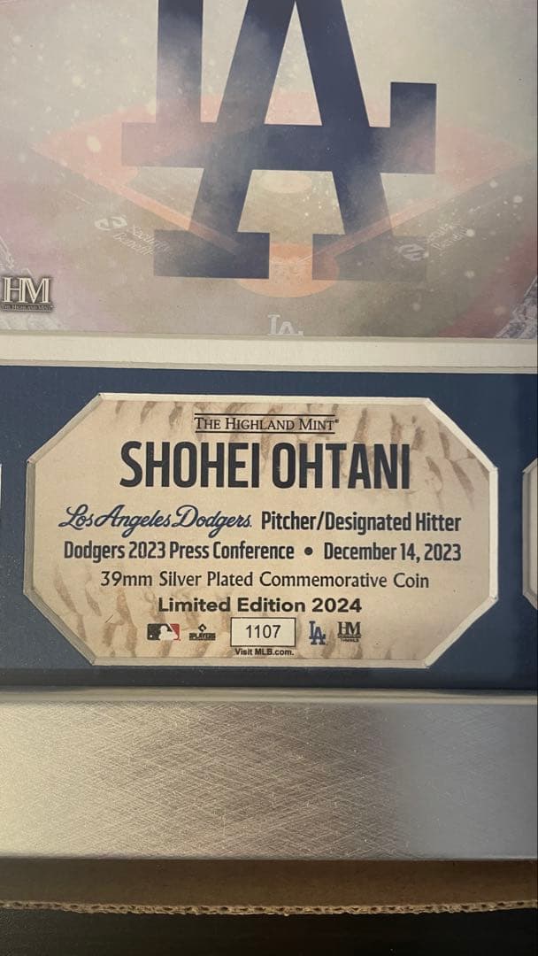 【数量限定商品】ドジャース 大谷翔平選手 移籍記念ダブルフォトミント