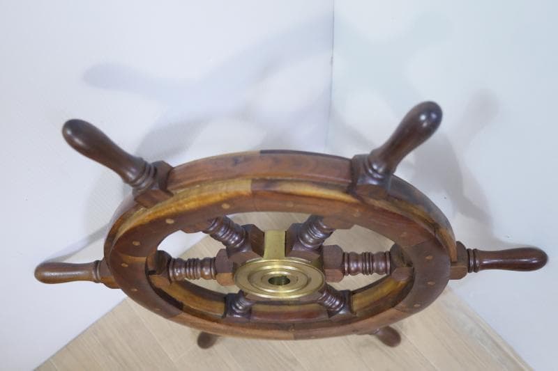 船　ヨット　舵　インテリア　アンティーク　ビンテージ　木製　本物　antique