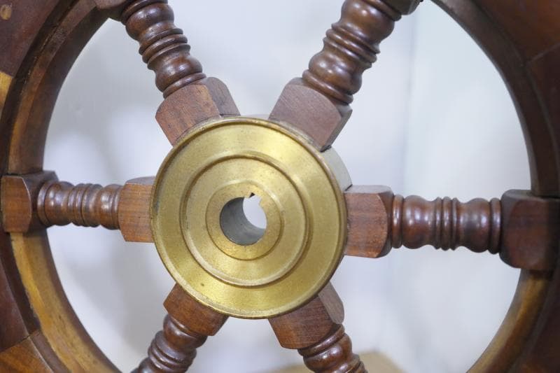 船　ヨット　舵　インテリア　アンティーク　ビンテージ　木製　本物　antique