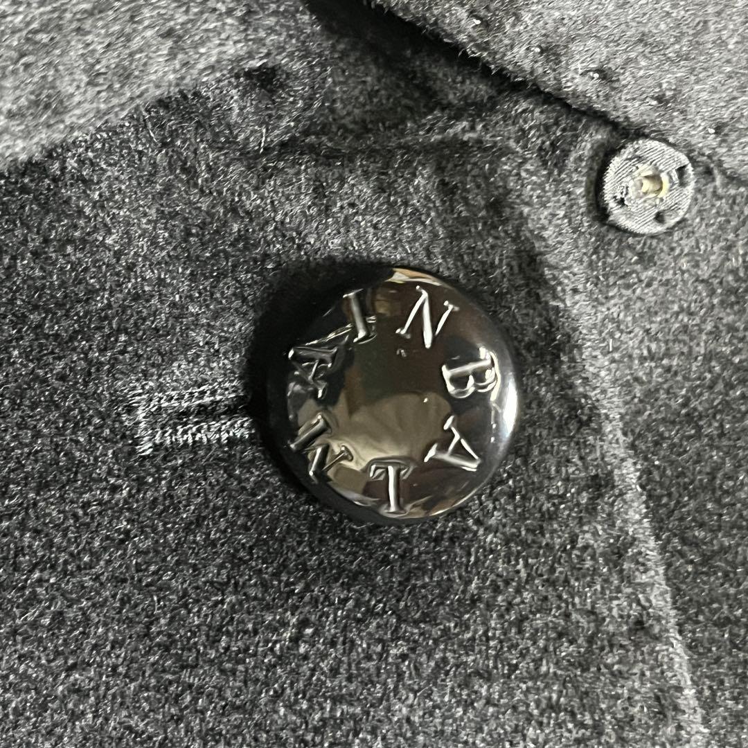 BALMAIN バルマン カシミヤ100% 裏地シルク ロングコート Mブラック