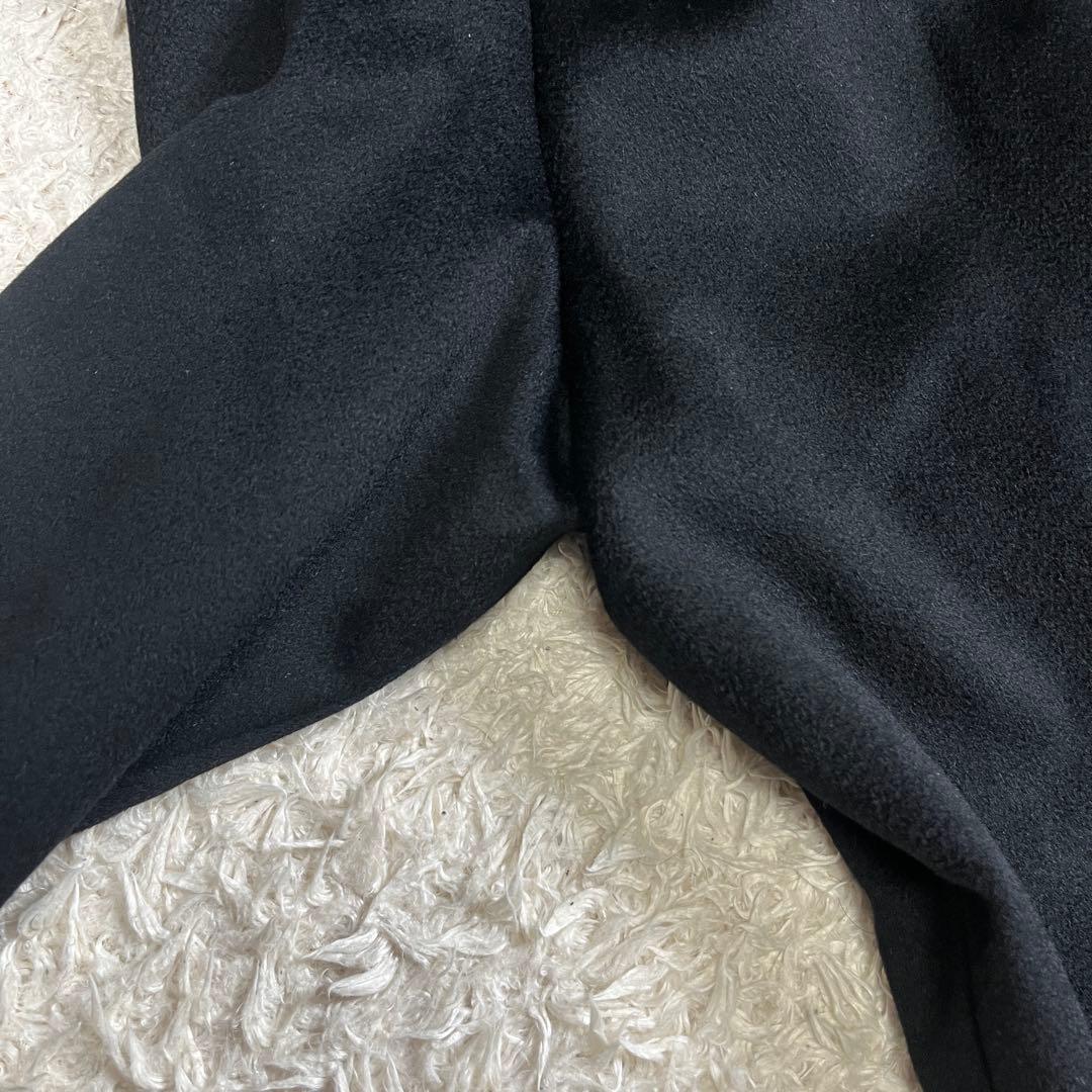 BALMAIN バルマン カシミヤ100% 裏地シルク ロングコート Mブラック