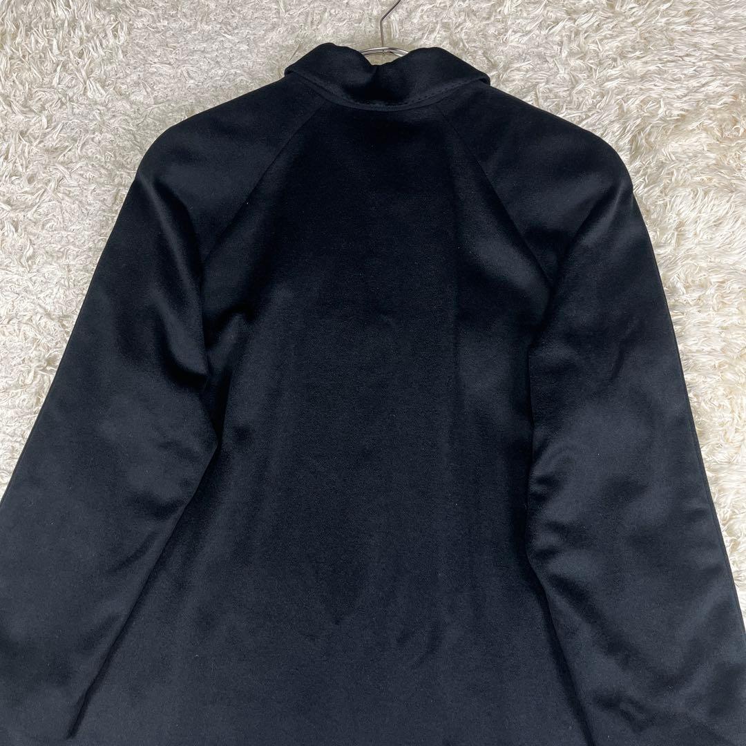 BALMAIN バルマン カシミヤ100% 裏地シルク ロングコート Mブラック
