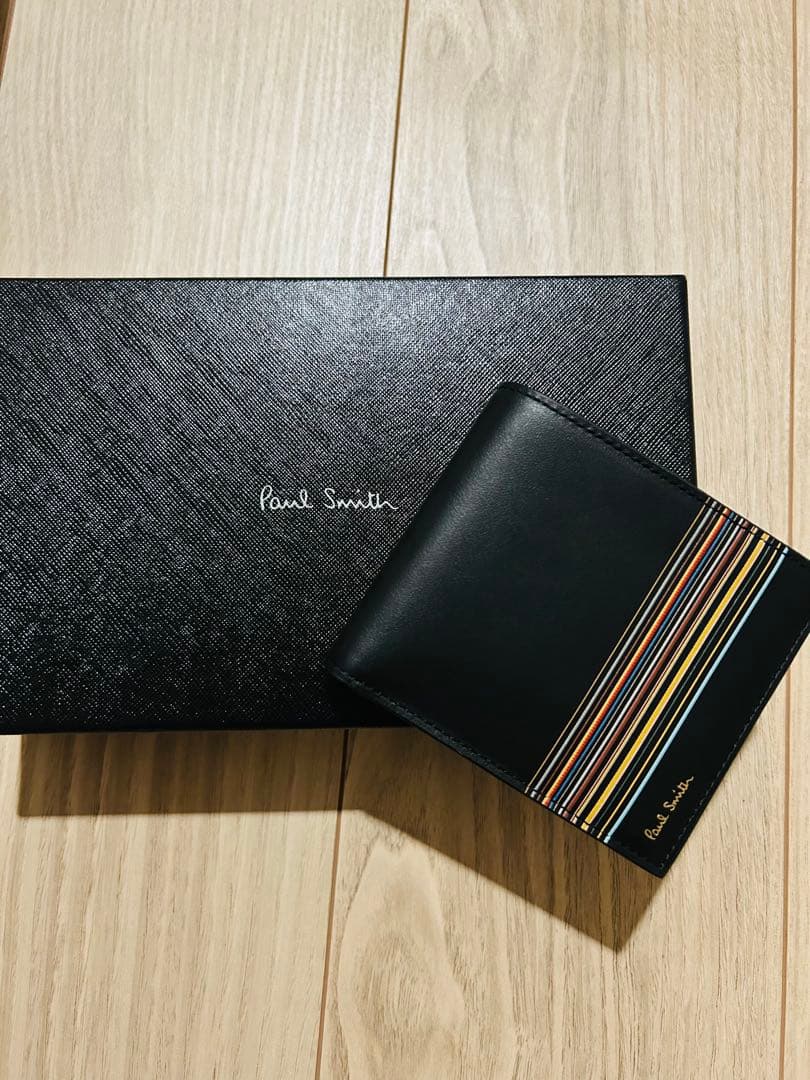 Paul Smith 二つ折り財布 ブラック ストライプ　新品未使用
