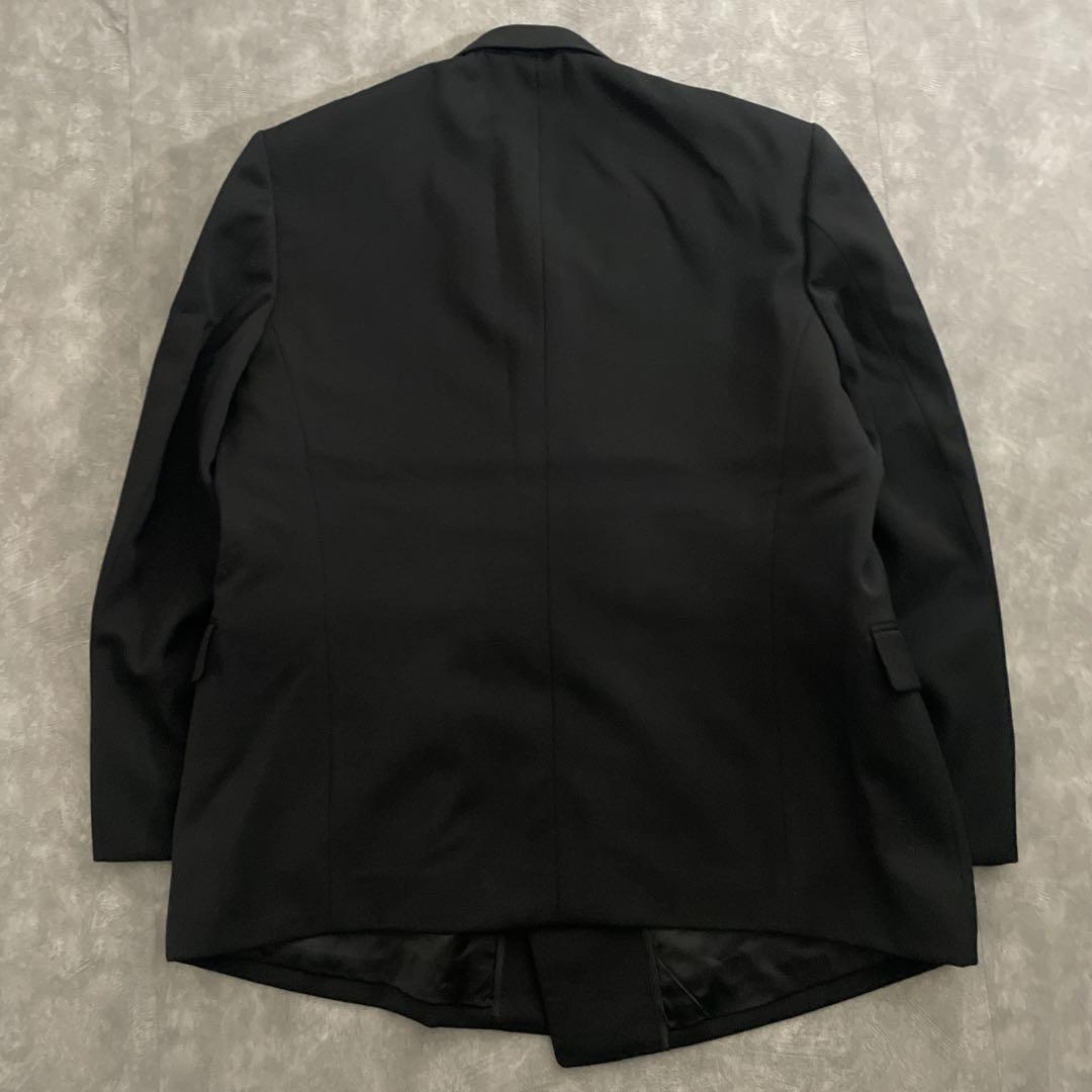 極上 漆黒ウール 黒金ボタン ダブルブレストスーツ OLD CELINEネクタイ