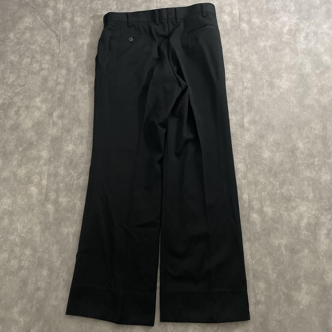 極上 漆黒ウール 黒金ボタン ダブルブレストスーツ OLD CELINEネクタイ