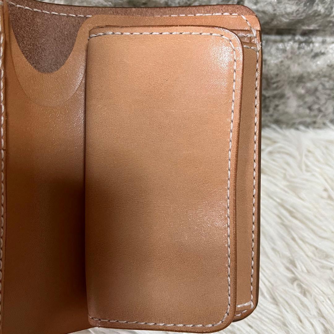 【新品未使用】ガイア2096 栃木レザー　ヌメ革　二つ折り財布