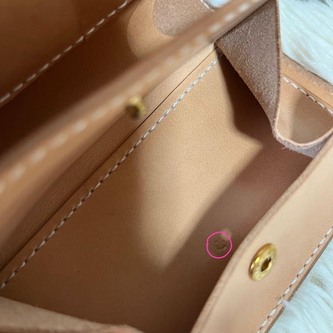 【新品未使用】ガイア2096 栃木レザー　ヌメ革　二つ折り財布