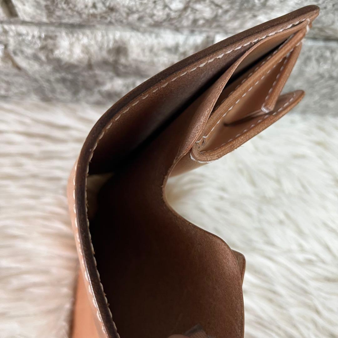 【新品未使用】ガイア2096 栃木レザー　ヌメ革　二つ折り財布