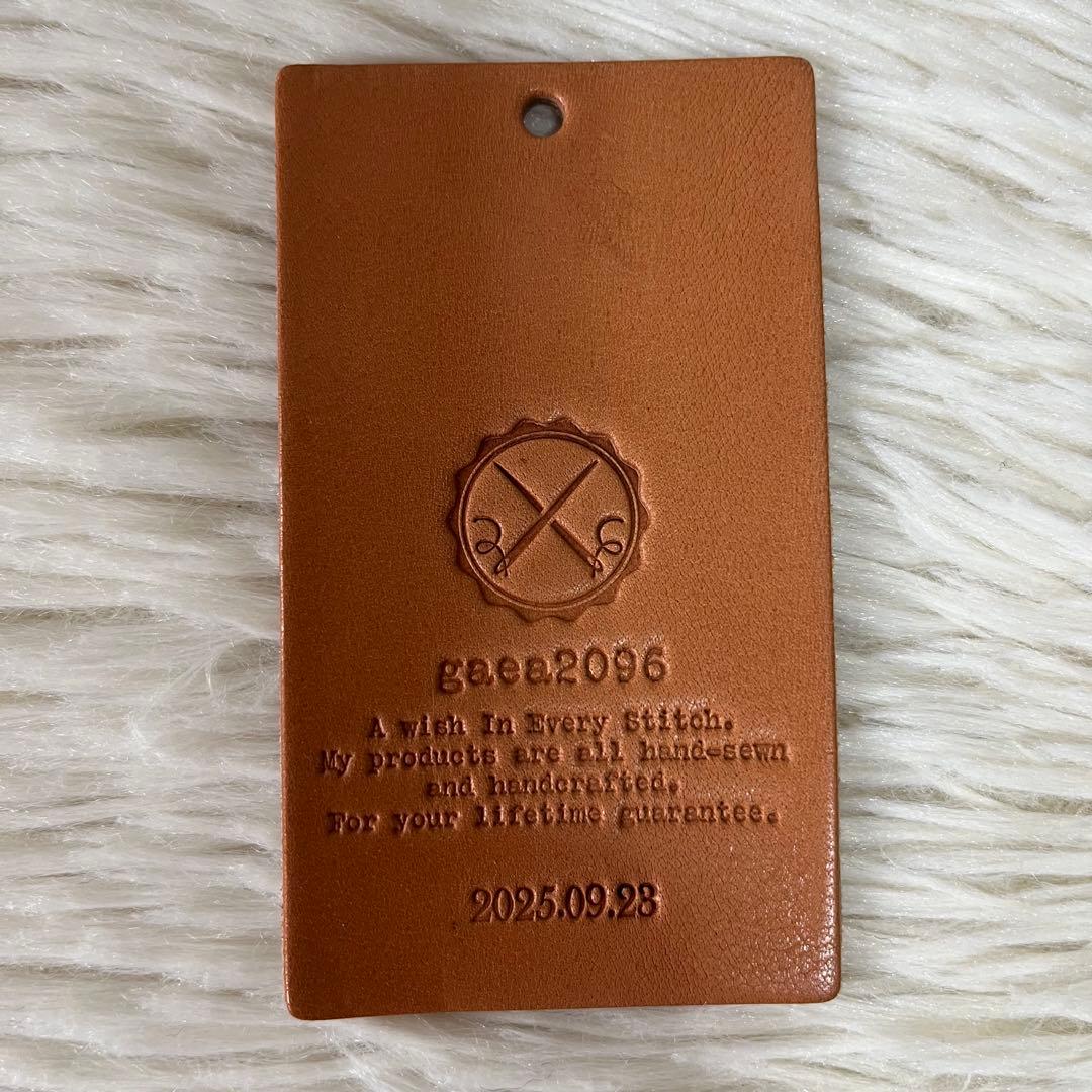 【新品未使用】ガイア2096 栃木レザー　ヌメ革　二つ折り財布