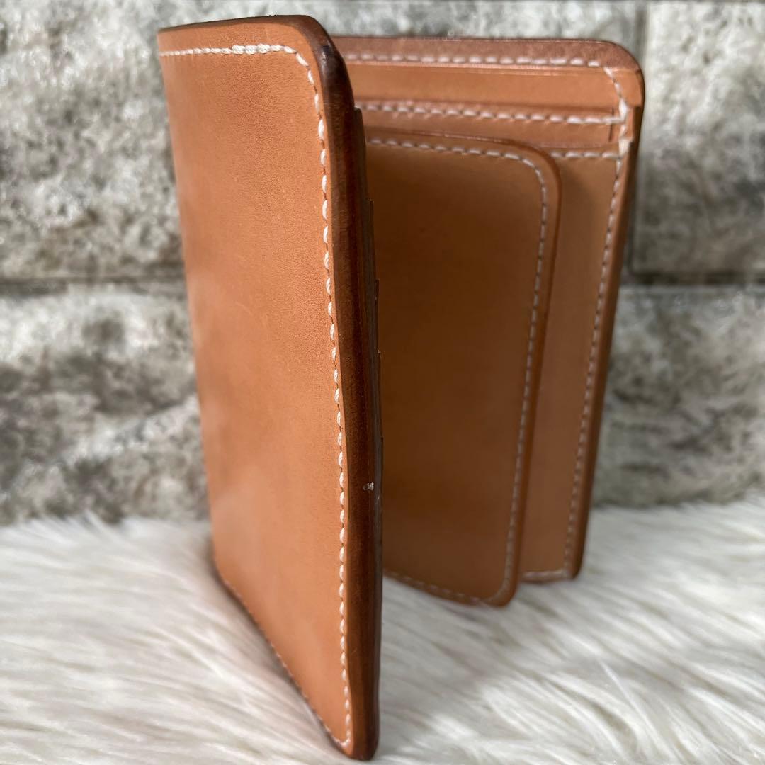 【新品未使用】ガイア2096 栃木レザー　ヌメ革　二つ折り財布