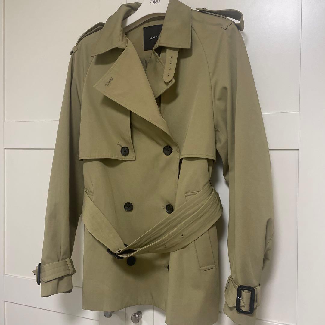 anuansハーフオーバートレンチコート　Sサイズ