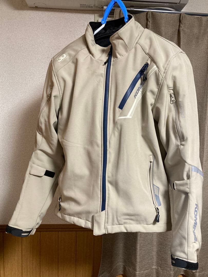 KOMINE バイクジャケット　ベージュ , JK-579 , L