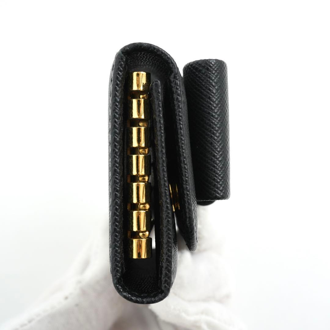 ✨未使用に近い・箱付き✨　プラダ　キーケース　サフィアーノレザー　リボン　黒