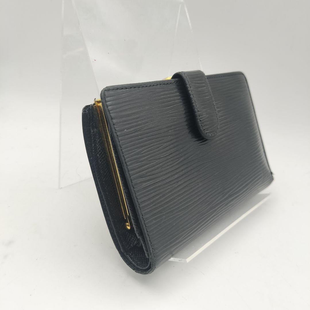 ルイヴィトン　折財布　財布　エピ　ヴィエノワ　がま口　ブラック