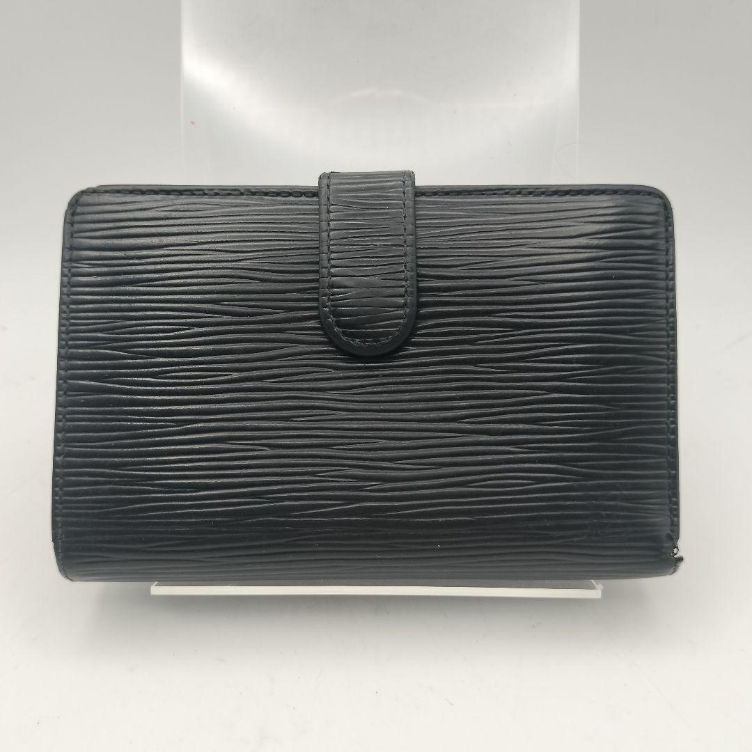 ルイヴィトン　折財布　財布　エピ　ヴィエノワ　がま口　ブラック