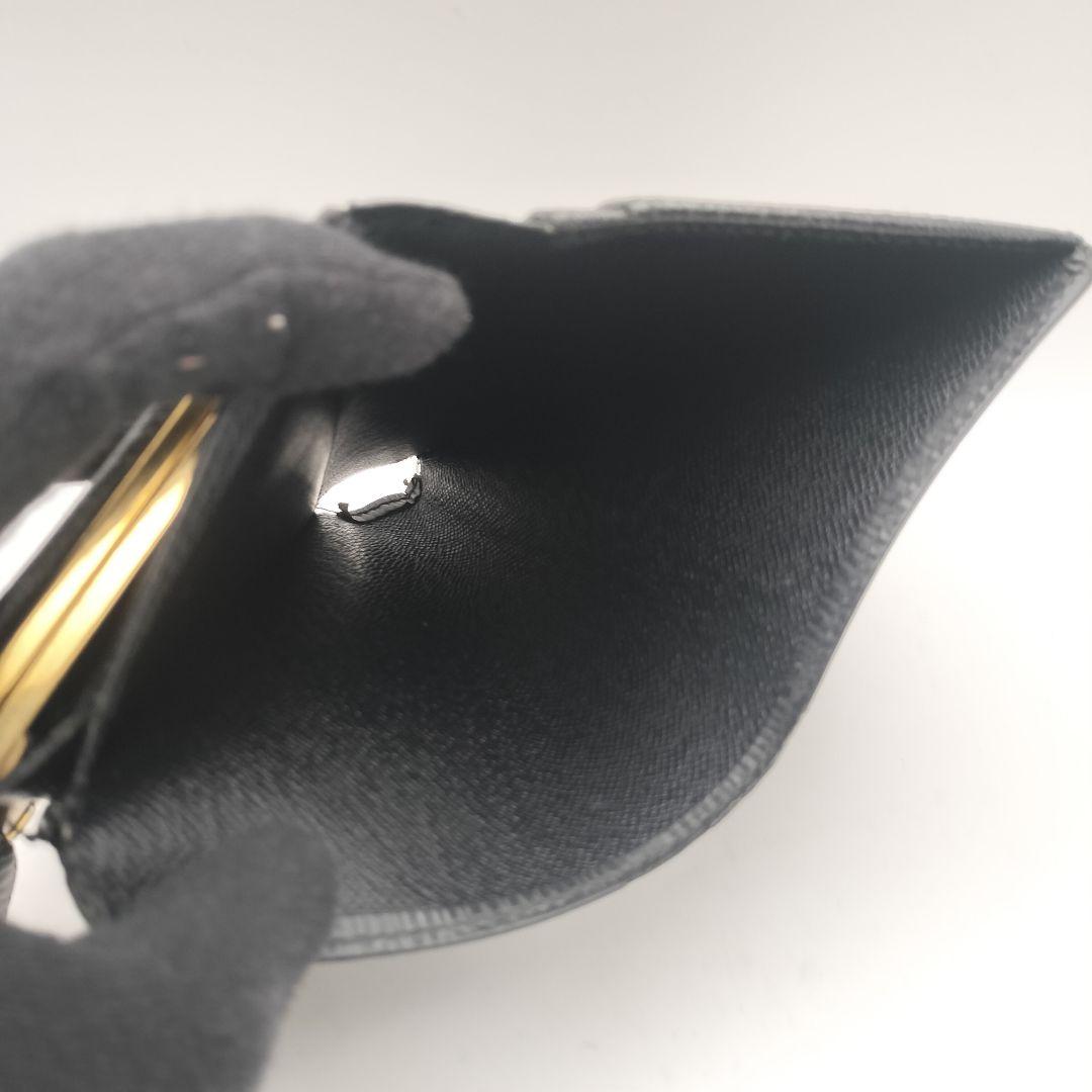 ルイヴィトン　折財布　財布　エピ　ヴィエノワ　がま口　ブラック