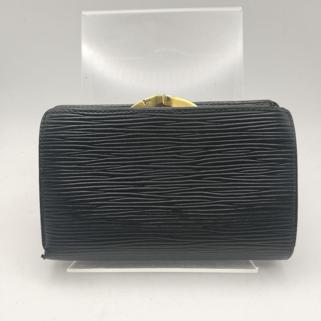 ルイヴィトン　折財布　財布　エピ　ヴィエノワ　がま口　ブラック
