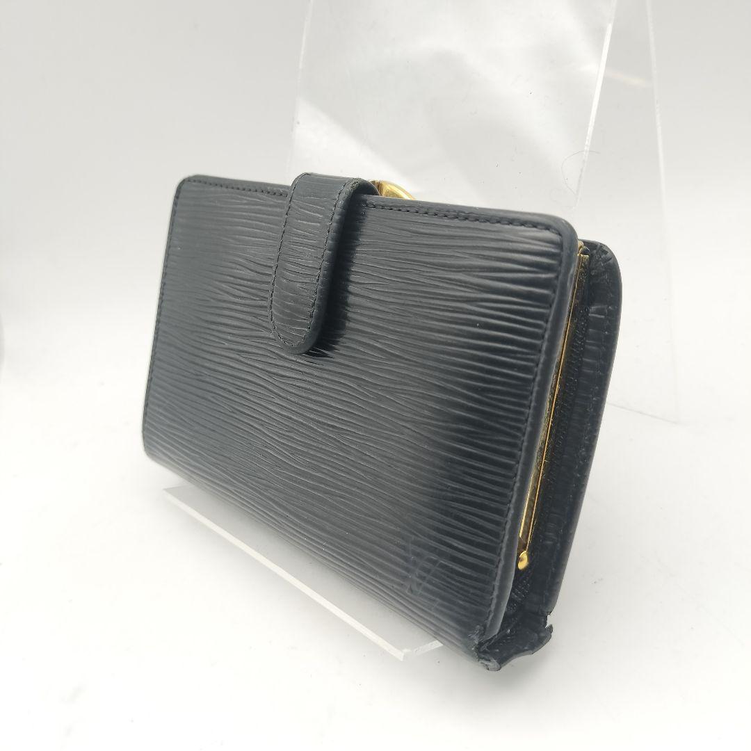 ルイヴィトン　折財布　財布　エピ　ヴィエノワ　がま口　ブラック