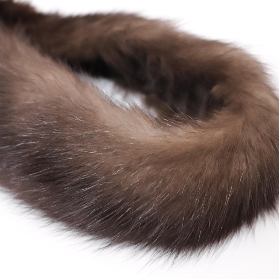 【タグ付き美品✨】ロシアンセーブル　ファーティペット　マフラー　ブラウン　日本製