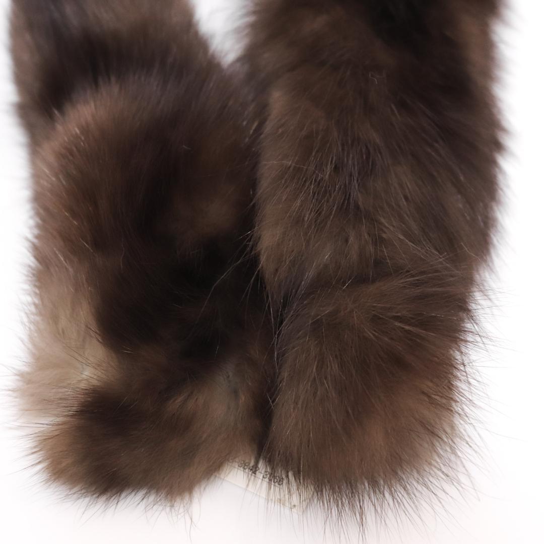 【タグ付き美品✨】ロシアンセーブル　ファーティペット　マフラー　ブラウン　日本製