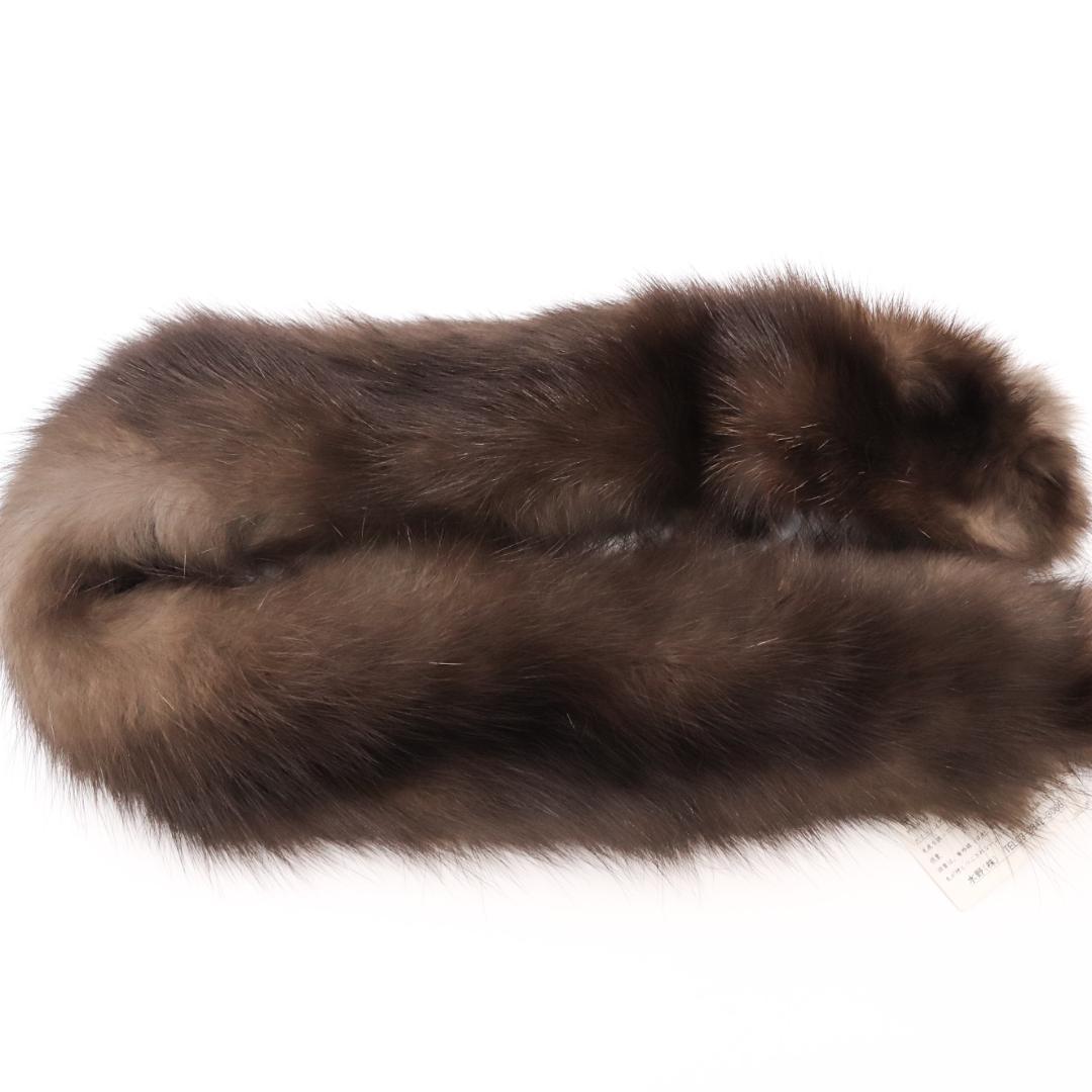 【タグ付き美品✨】ロシアンセーブル　ファーティペット　マフラー　ブラウン　日本製
