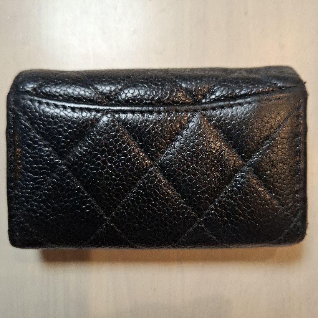 CHANEL ブラック キーケース　キャビアスキン