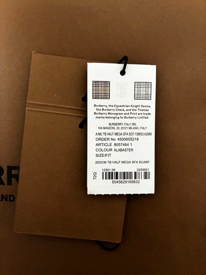 バーバリー　カシミアマフラー