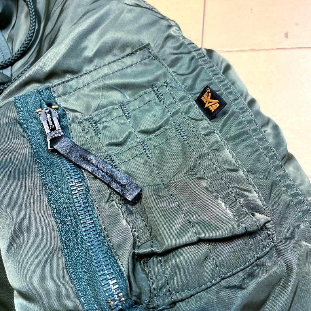 希少！ALPHA N-2B MA1フライトジャケット 短丈Y2Kアメカジ