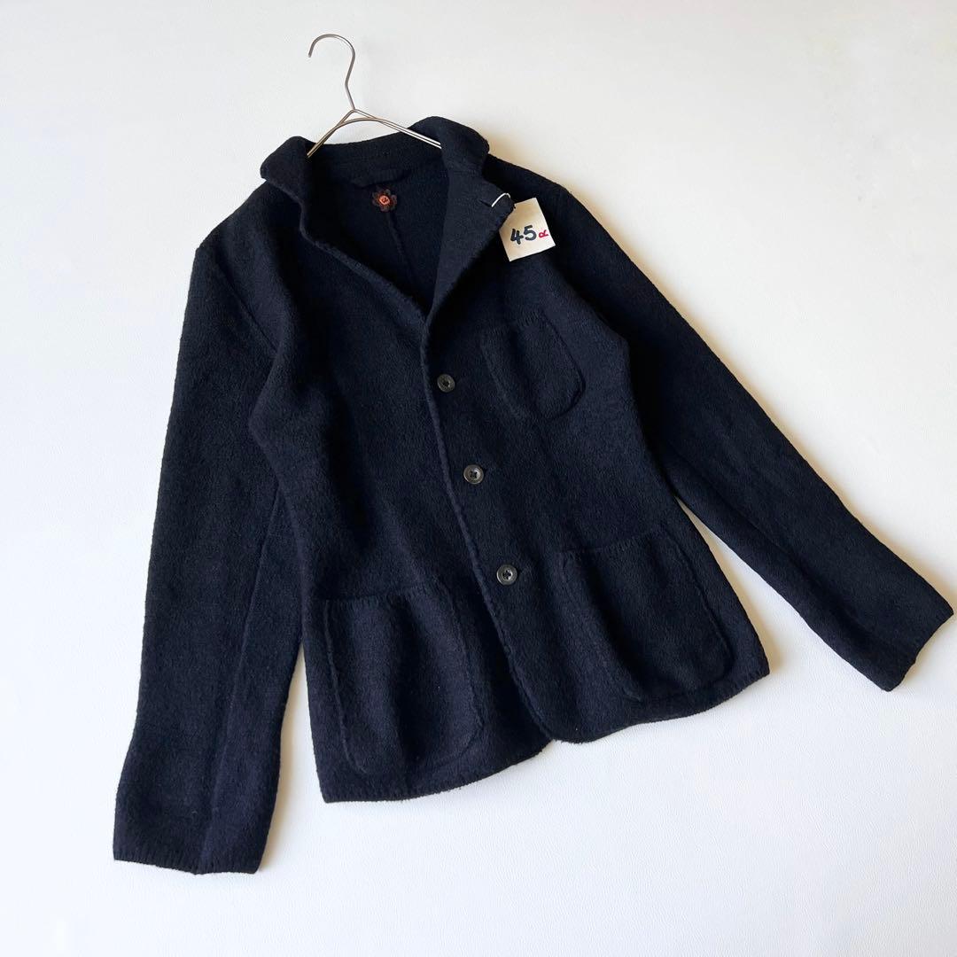 3200【極美品】45R 縮絨ウールジャケット テーラードジャケット