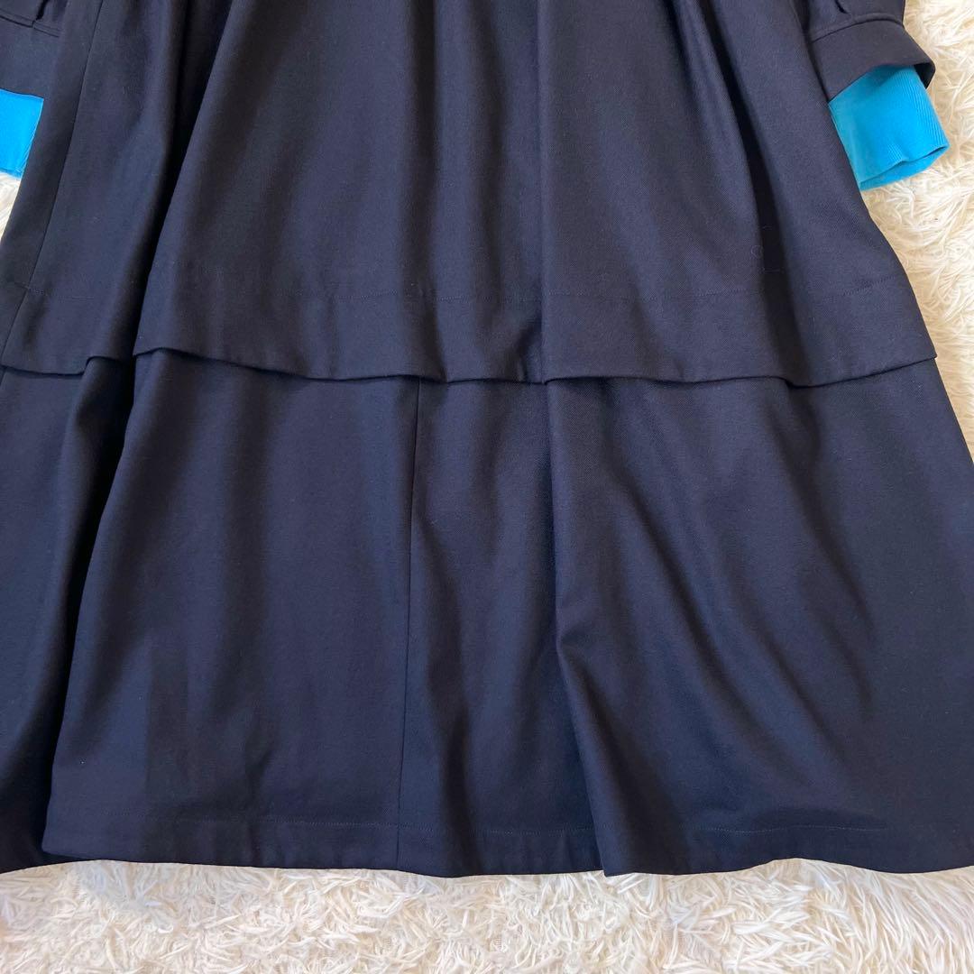 ENFOLD エンフォルド Aライン ニット レイヤードドレス ワンピース