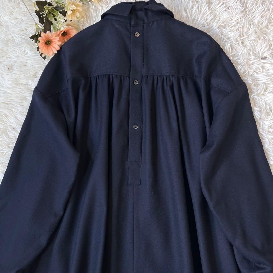 ENFOLD エンフォルド Aライン ニット レイヤードドレス ワンピース