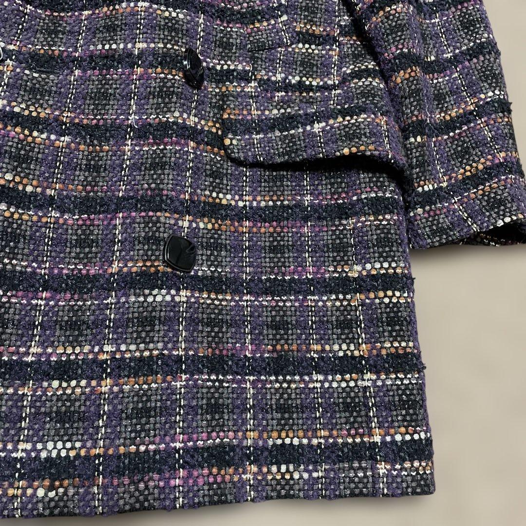 Rene　ルネ　ツイード　TISSUE　コート　ジャケット　ダブルボタン