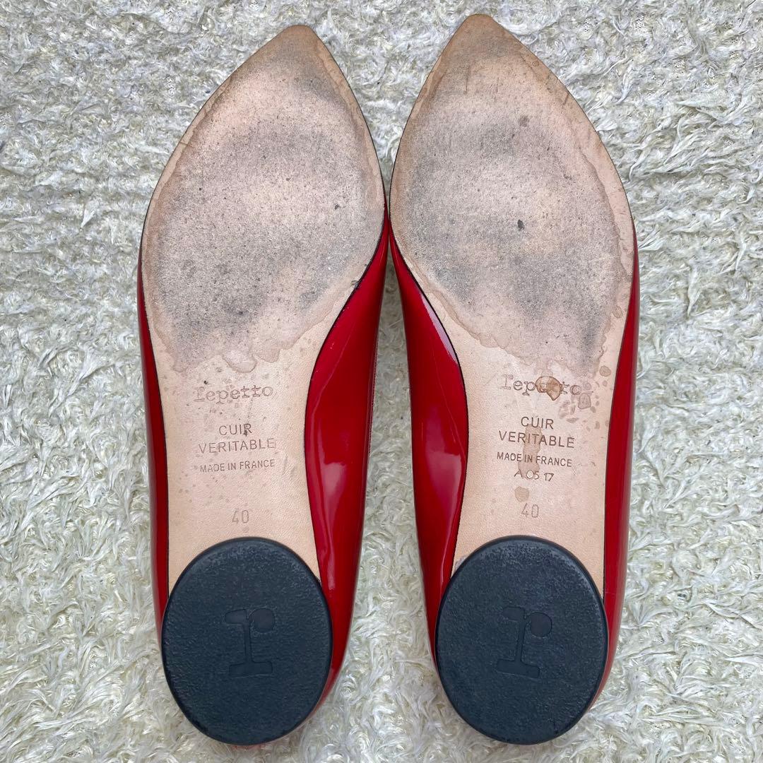 『極美品』レペット　ブリジット フラット　パンプス　バレエシューズ　赤　40