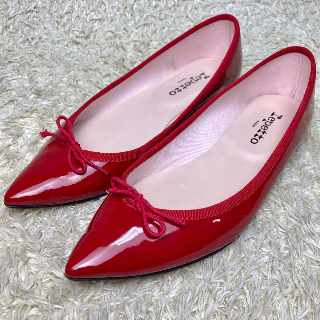 『極美品』レペット　ブリジット フラット　パンプス　バレエシューズ　赤　40