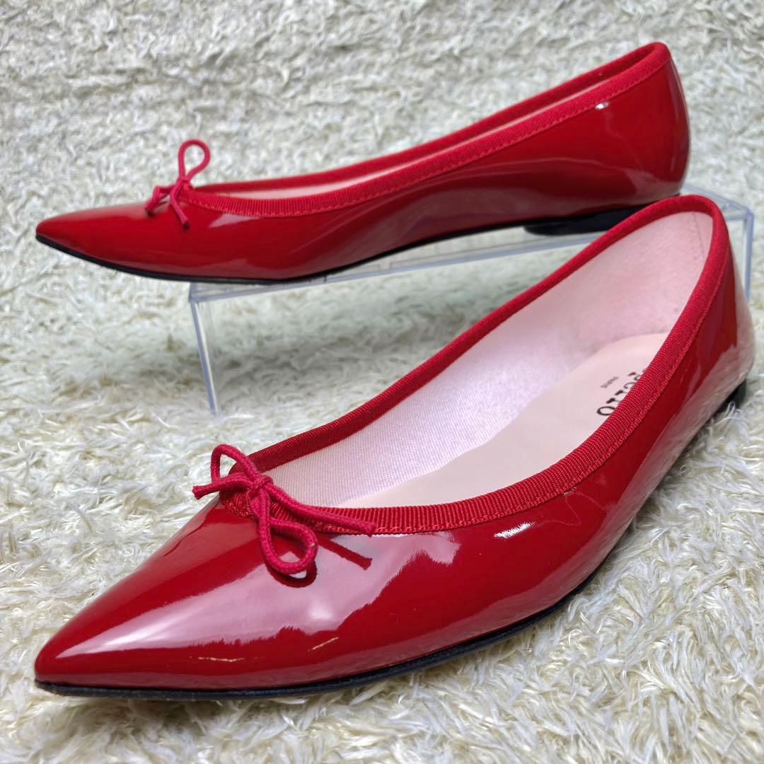 『極美品』レペット　ブリジット フラット　パンプス　バレエシューズ　赤　40