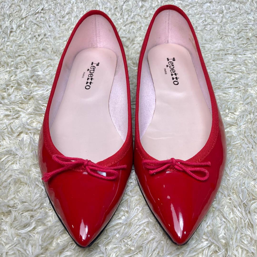 『極美品』レペット　ブリジット フラット　パンプス　バレエシューズ　赤　40