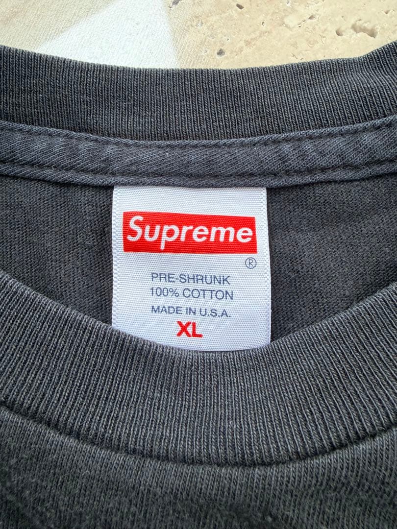 Supreme ブラック 長袖カットソー　XL