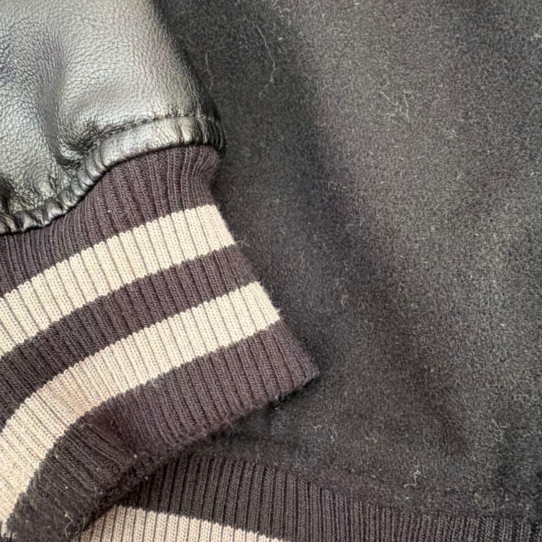 X-LARGE スタジャン　レザー　ブラック　ゴリラ刺繍　エクストララージ